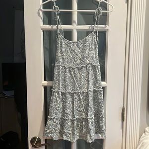 Blue flower print sundress